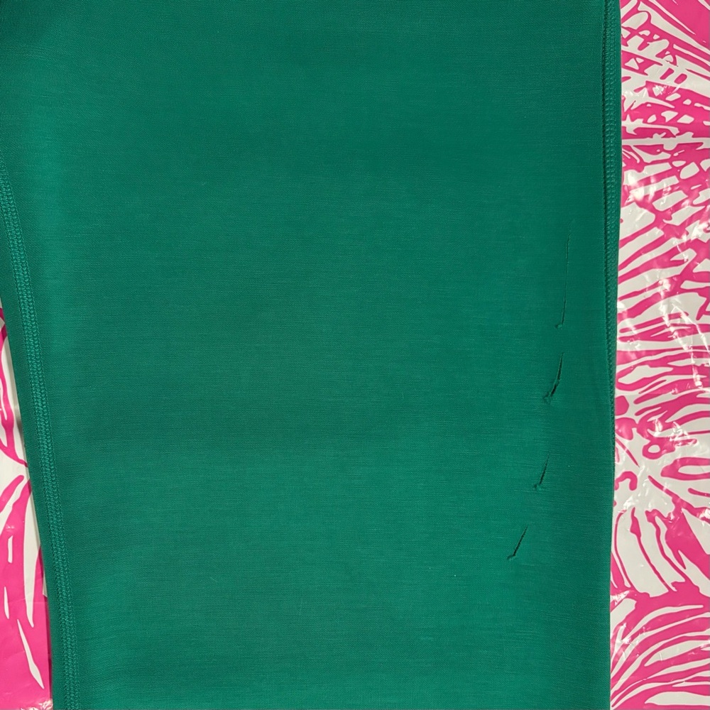 🌿 Lilly Pulitzer UPF 50+ 30.5" Alwyn High Rise Pant, Fiddle Leaf Green, FLAWED - Picture 9 of 16